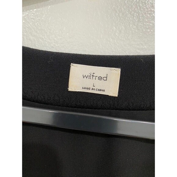 Aritzia Wilfred Shirt Dress Size L Midi Button Down Belted Collared Short Sleeve - Picture 3 of 10